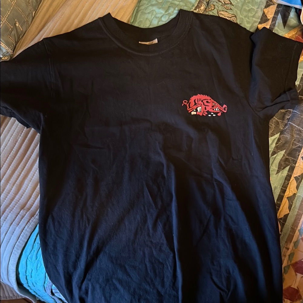 Black T-Shirt with Red Graphic
